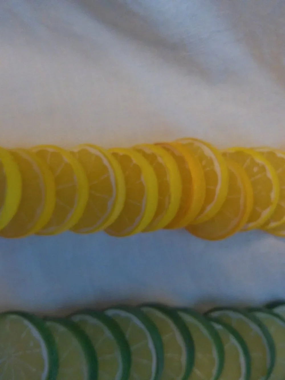 Fake Fruit Slices Lemons, Limes, Oranges Lot of 34 VGUC